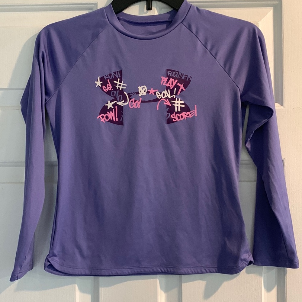 Under Armour Green loose fit, HeatGear, Heat Gear, Long sleeve UA, purple, YMD